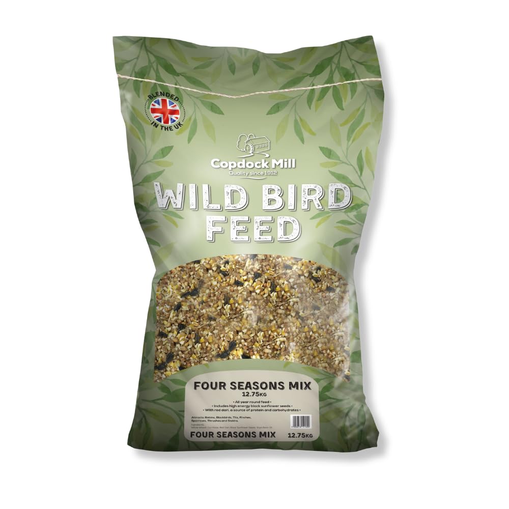 Copdock Mill Four Season Wild Bird Seed 12.75kg - All Year Round Feed Seeds for Wild Birds - 100% Natural Nutritional Bird Seed for Small Garden Birds