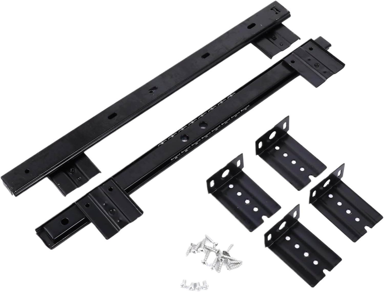 1 Pair Keyboard Shelf Runners Adjustable Under Desk Computer Slides Track