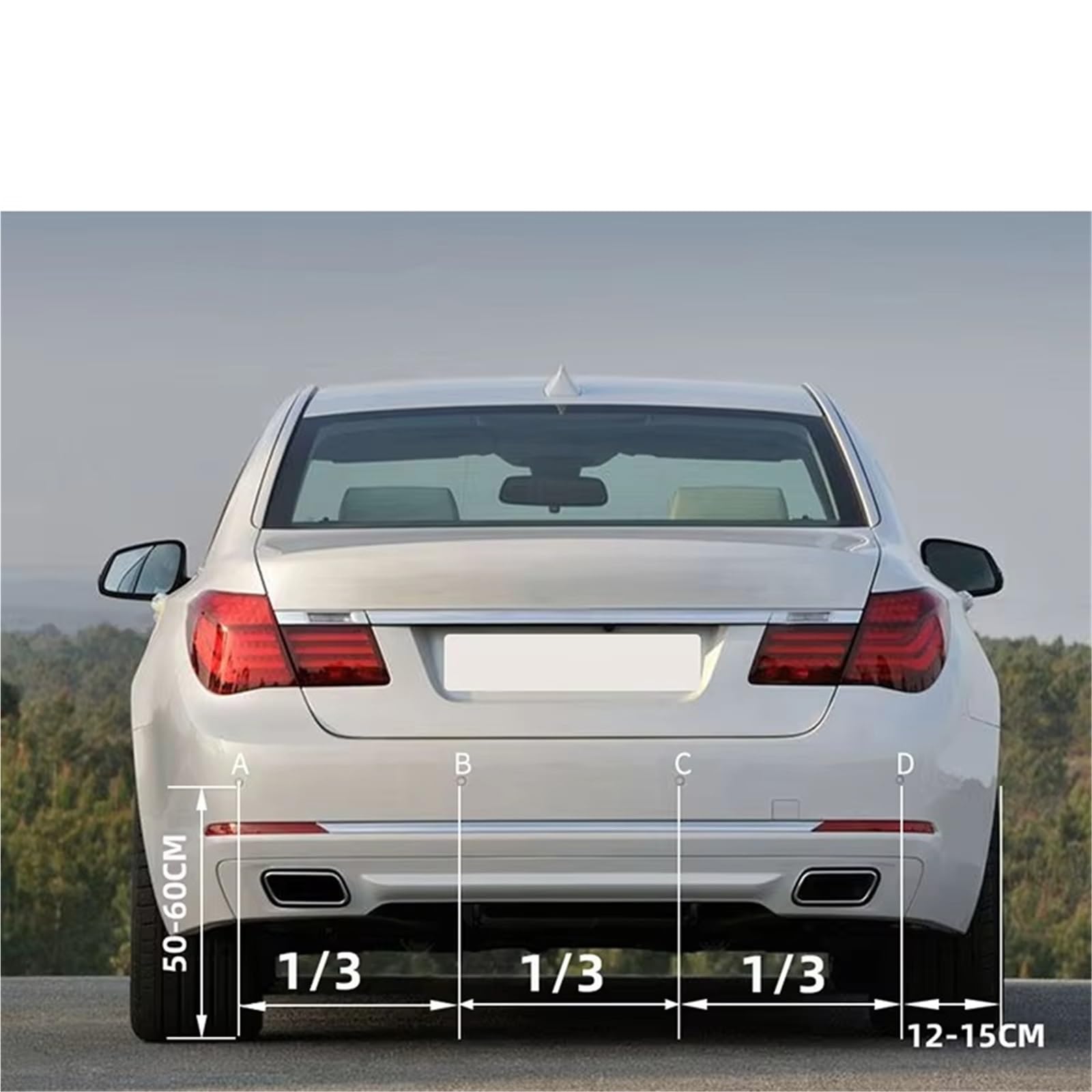 voiture capteur stationnement Capteur Stationnement Voiture Avec Moniteur Recul Parktronic Automatique 4 Capteurs Systèmes Radar Affichage Rétroéclairé Stationnement(White)