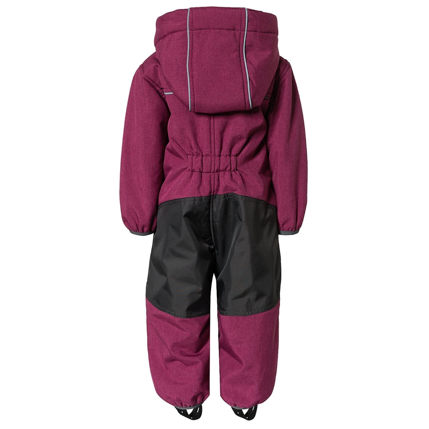 Outburst - Baby Kinder Mädchen Softshell-Overall Schneeanzug gefüttert wasserdicht 10.000 mm Wassersäule atmungsaktiv Winddicht, Berry Mel. - 1414403167