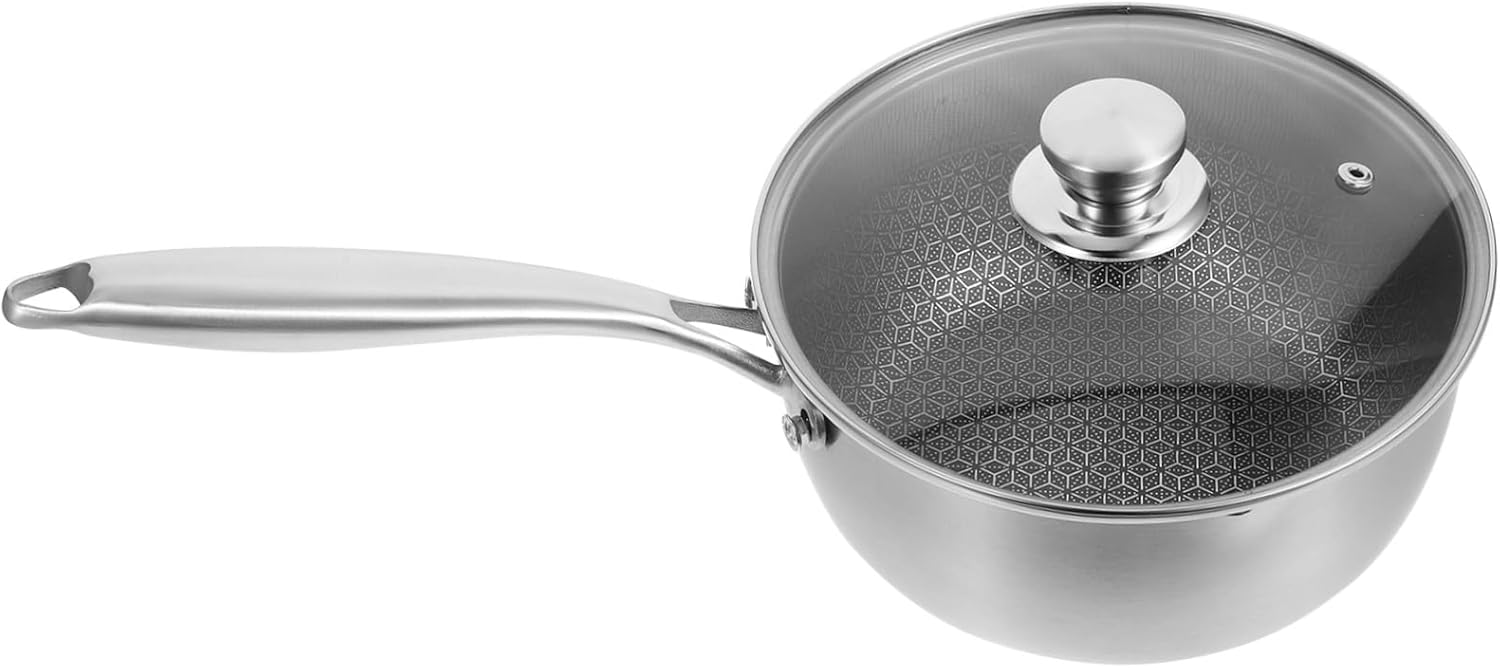 Cabilock 1set Stainless Steel Honeycomb Non-stick Saucepan Drainage Rack Versatile Kitchen Cookware for Steaming Boiling Frying Induction Gas Stove Compatible for Soups Noodles and More