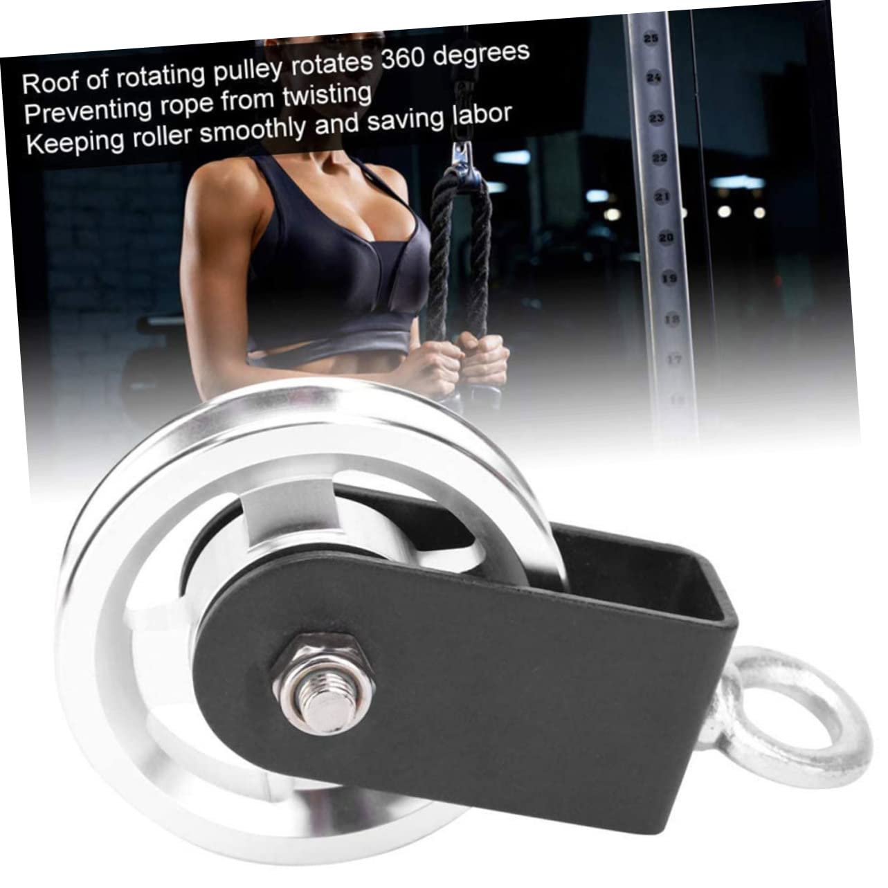 Amosfun Fitnessgeräte Schwenkrolle 2 Satz aus Aluminiumlegierung Silber