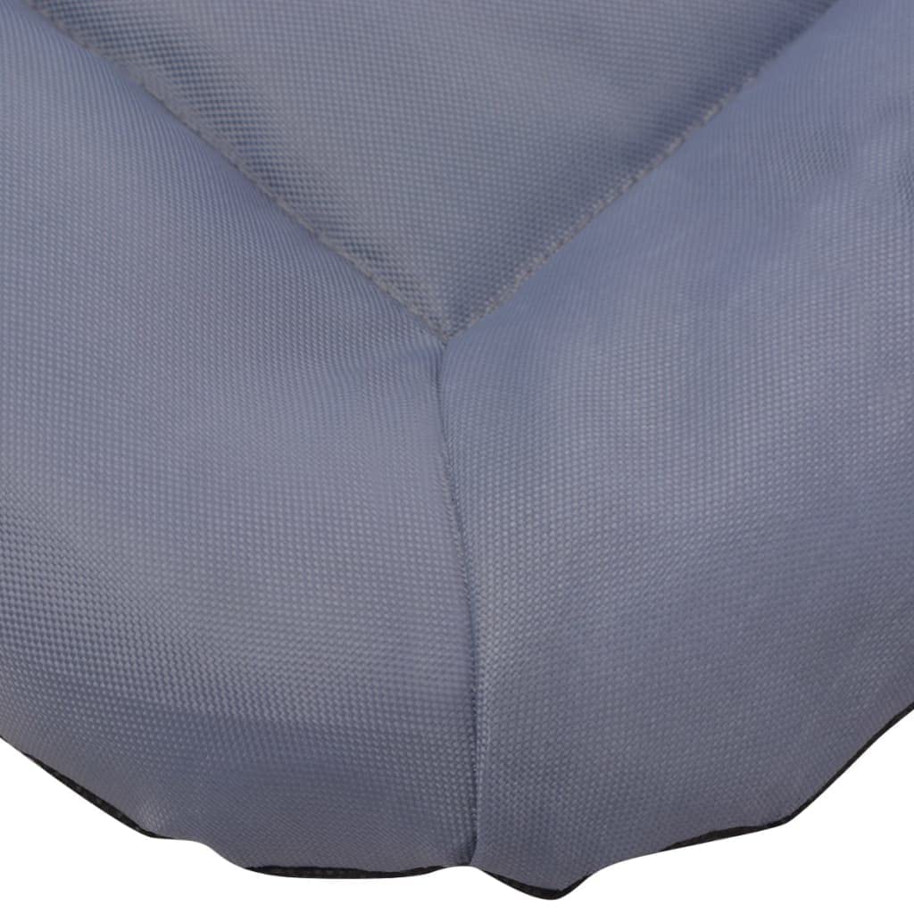 Cama para perros tamaño M gris, tela Oxford impermeable con revestimiento de poliuretano, 55 x 35 cm, cojín antideslizante para perros con funda suave, ideal para salón, coche, viaje