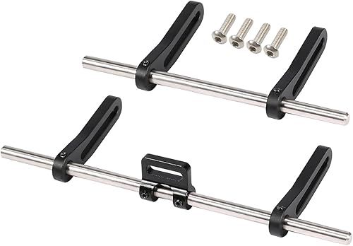 AMK Ajustable Escala 110 Montaje de parachoques delantero trasero, juego de parachoques de metal completo para RC Crawler Body LCG Chassis Axial