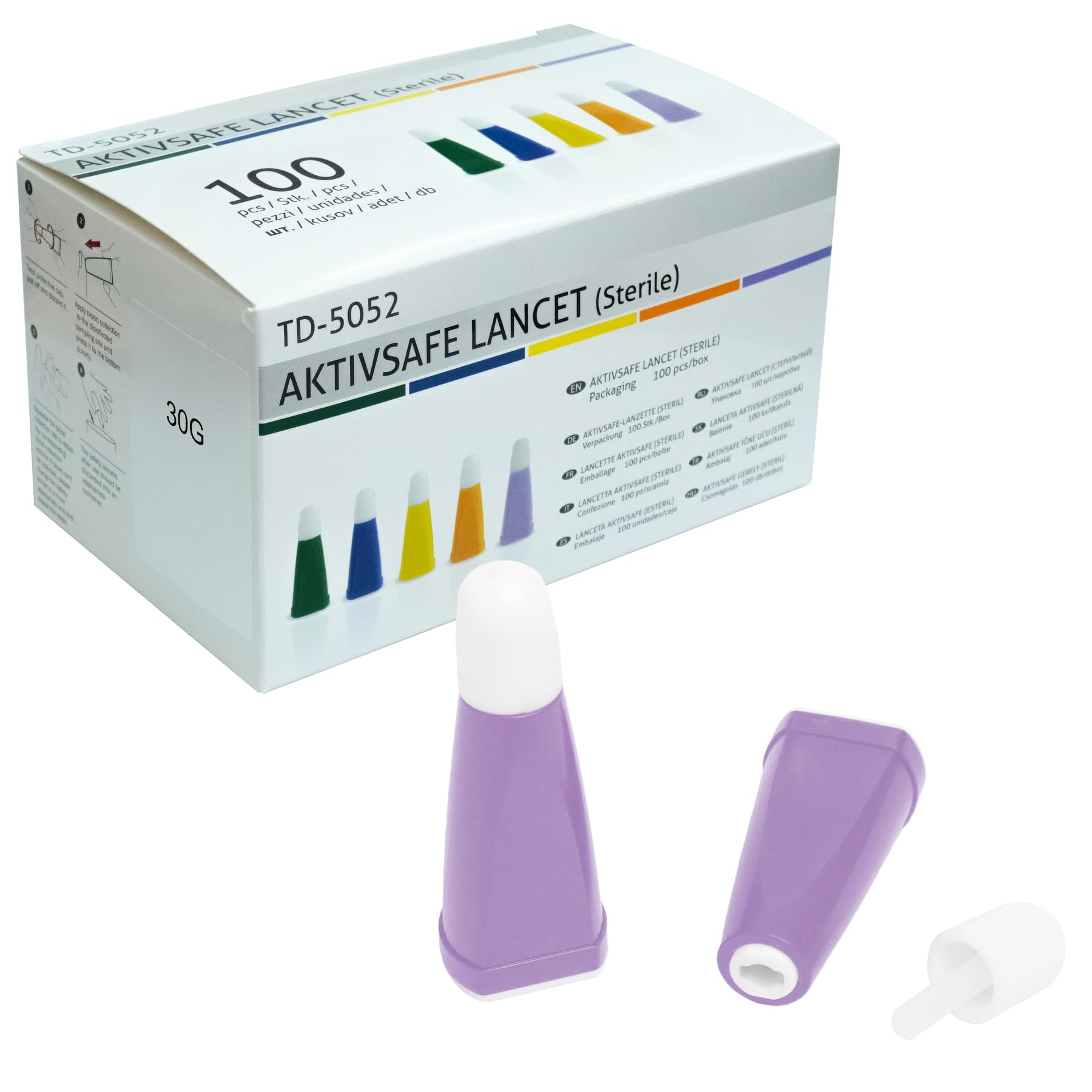 Sterile Lancets - 100 Count Box -1