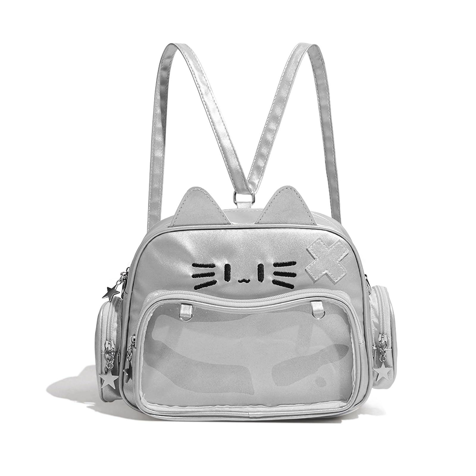 Sac à dos Ita Kawaii,Sac à Bandoulière en Forme de Chat Mignon Polyvalent avec Présentoir à épingles et Insert
