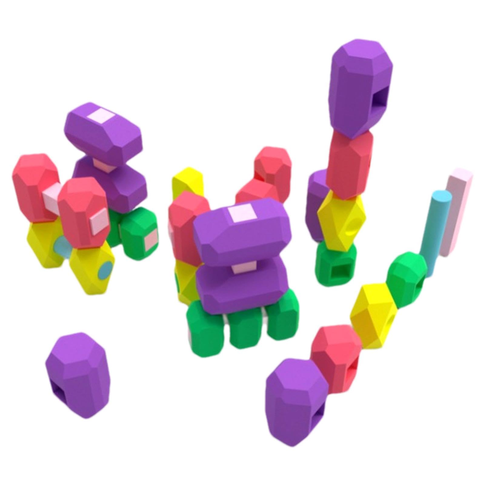 Stacking Stones in Balance, Stacking Sensory Games, Stackable Educational Stones, Colorful Balance Stones, Sensory Toys for Sensory Learning of Stacking Rocks Sv