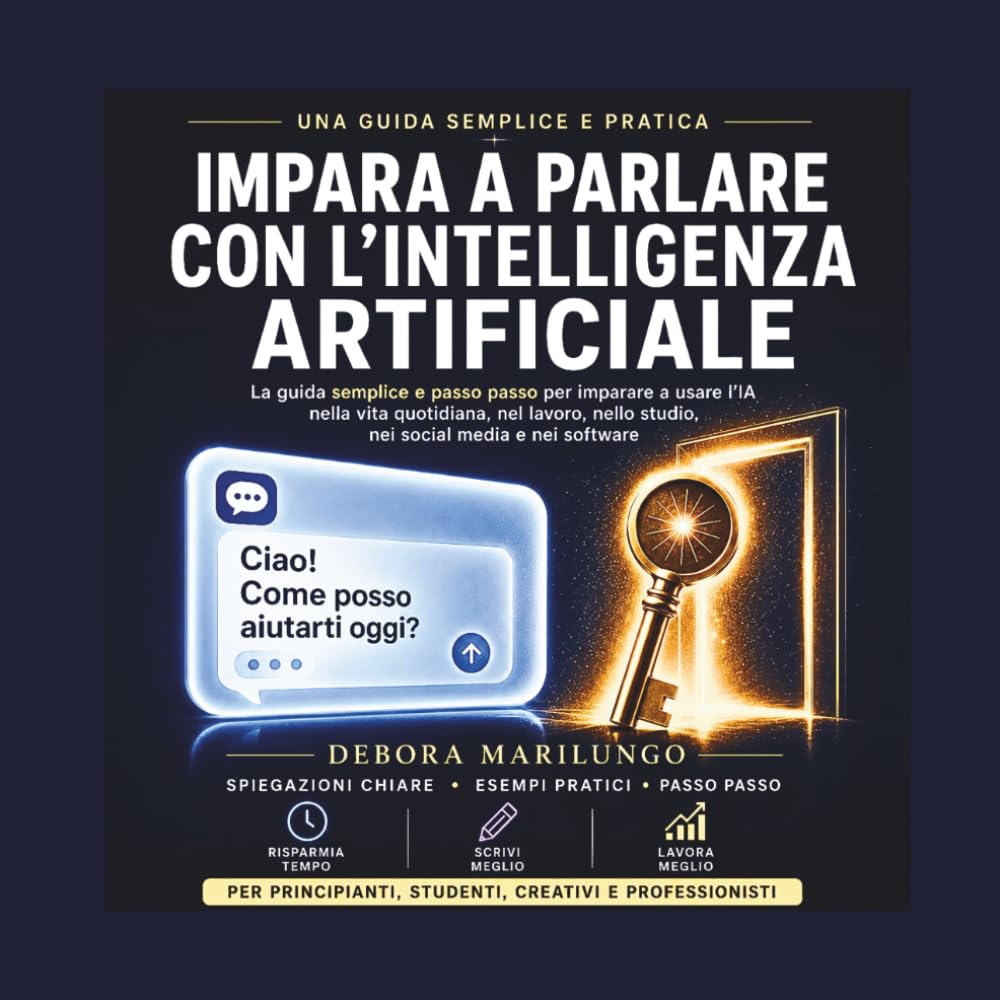 IMPARA A PARLARE CON L'INTELLIGENZA ARTIFICIALE: La guida semplice e passo passo per imparare a usare l'IA nella vita quotidiana, nel lavoro, nello studio, nei social media e nei software.