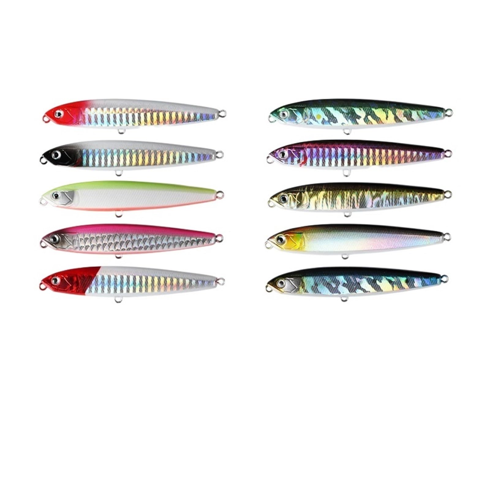 10 PCS Affrontare Matita Affondamento 13g 16g 24g Minnow Esche da Pesca Esca Dura Luce di Vibrazione di Alta qualità Acqua Dolce Acqua di Mare