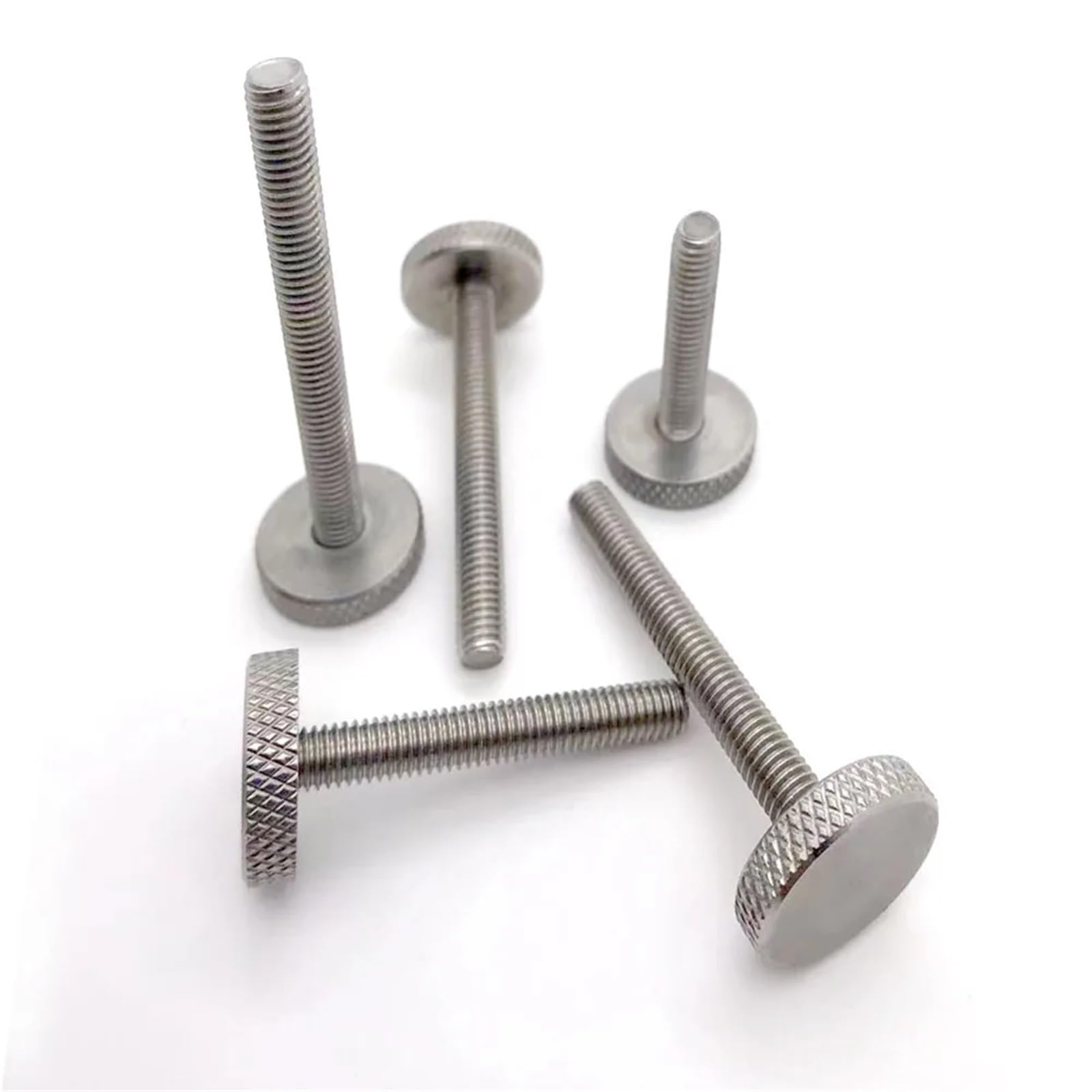 Tornillos de Cabeza Plana moleteados, Tornillos moleteados de Cabeza Plana, Acero Inoxidable 304, Totalmente roscados, Paquete de 20 tamaños múltiples