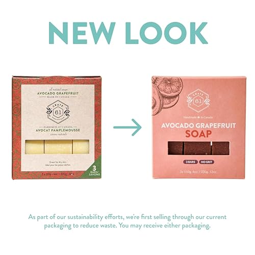 Miniatura 9 de Crate 61 Organics, Hecho a mano en Canadá, jabón en barra natural de proceso frío a base de plantas para cara y cuerpo, con aceites esenciales de
