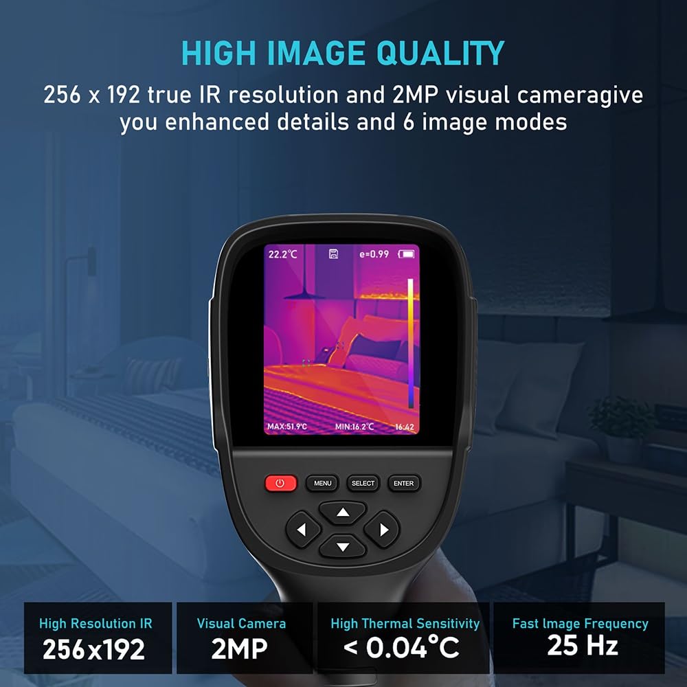 Cámara termográfica GW256 for Fugas en tuberías de Agua y alimentación eléctrica 256 * 192 de Mano