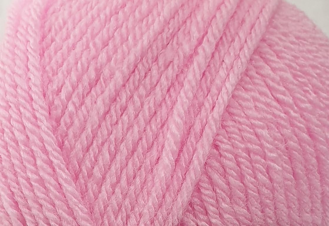 Lexicon Select Pack of 5 x 100g Balls Pink Chunky Wool - Baby Pink, Purple - Image 3