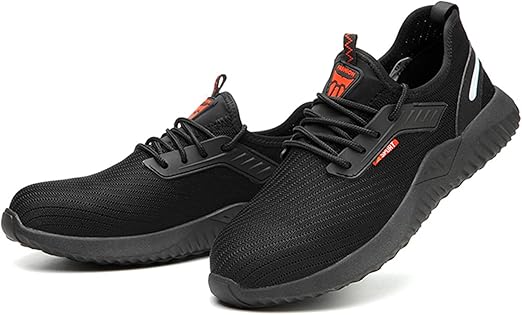 Daseey Calçados de segurança com biqueira de aço Calçados de proteção do  trabalho para homens e mulheres Tênis de trabalho respirável leve  industrial e de construção calçado preto # 41 : Amazon.com.br: