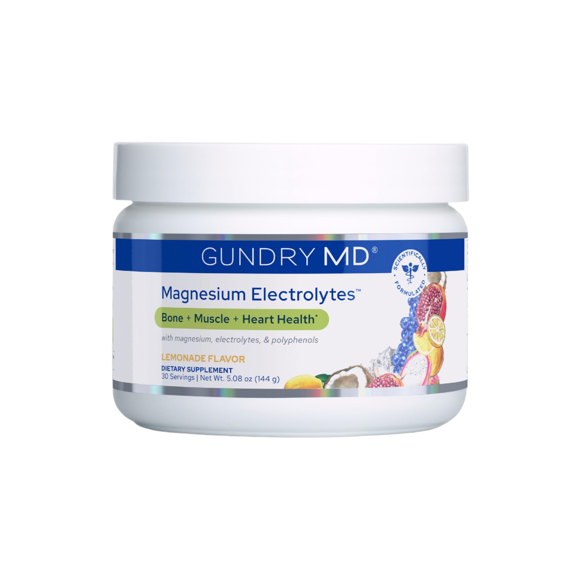 Gundry MD® Magnesium Electrolytes, Lemonade Flavor Powder, 30 Servings