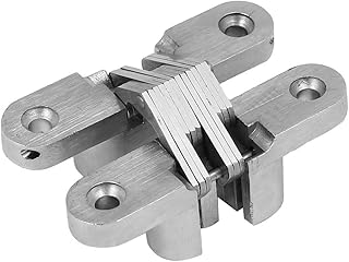 Aexit Szafka do szafki z drzwiami przesuwnymi składanymi krzyżowo ukrytymi zawiasami w kolorze srebrnym o długości 70 mm(Placard porte armoire coulissante pliante Cross cach_é charnière Ton Argenté 7