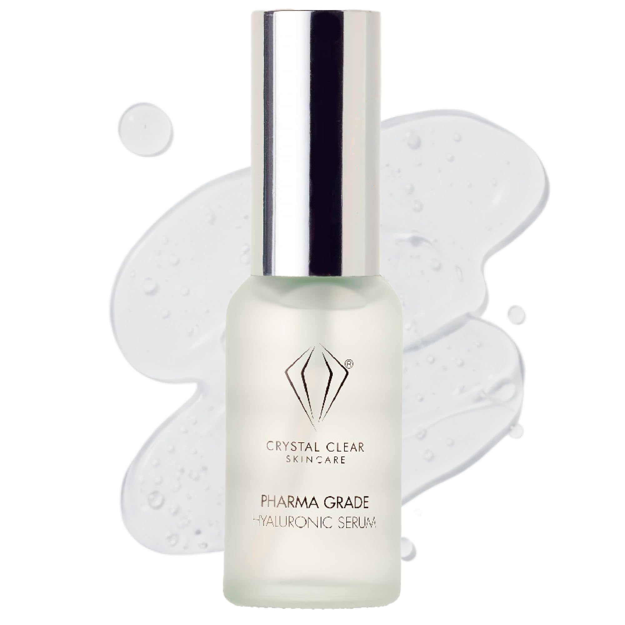 Crystal Clear Skincare 2 Percent Pharma Grade Hyaluronic Serum, 30ml