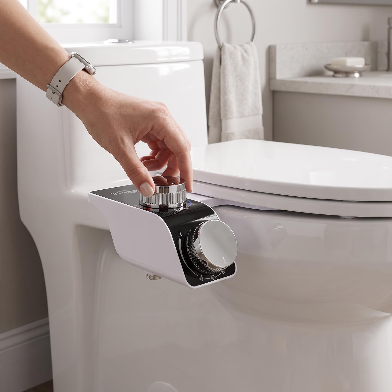 Accessoire de Bidet pour Toilettes, Pression D'eau Réglable, 3