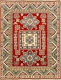 Nain Trading Kazak 200x155 Orientteppich Teppich Rot Handgeknüpft Afghanistan