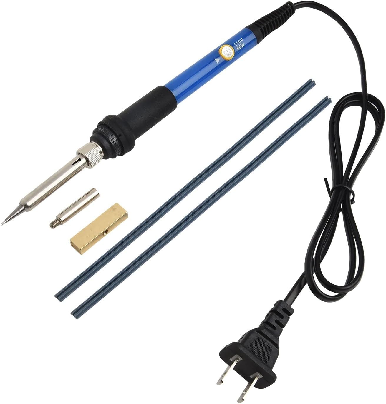 T Head Bonding Soldering Iron Kit 60W Adjustable Temp 200-450°C for LCD Screen Pixel Repair with Copper Tip Ceramic Heating Element Stainless Steel Build 110V-220V(US 110V)
