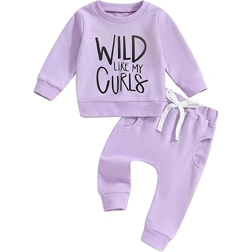 Mama Girls Baby Clothes Cute Letter Crewneck Sweatshirt Top Pants Sweatsuits Toddler Fall Winter Outfits