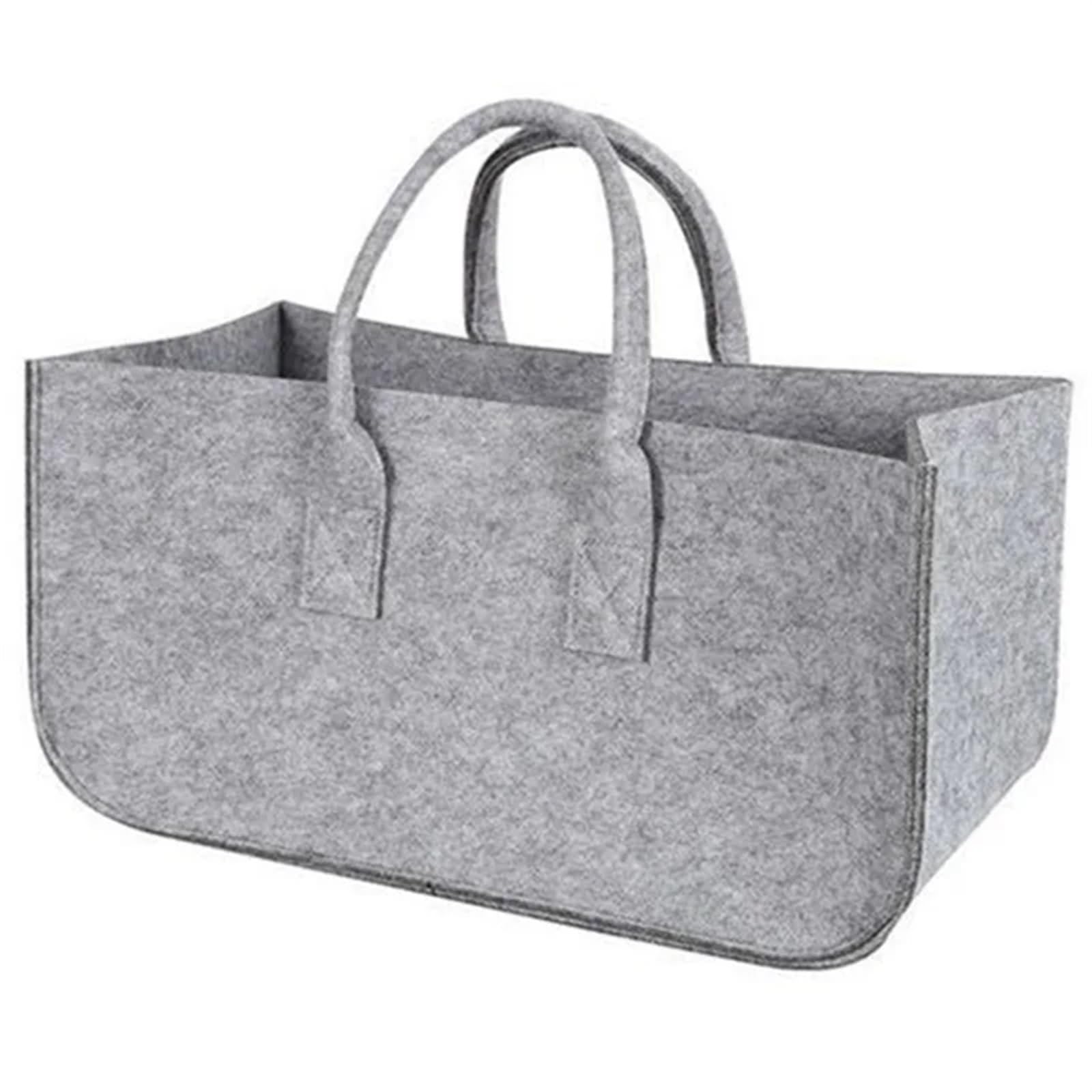 Kaminholz-Aufbewahrungstasche aus Filz, Korb, Zeitungsständer, Brennholztasche, Filz, Faltbarer Brennholzhalterkorb