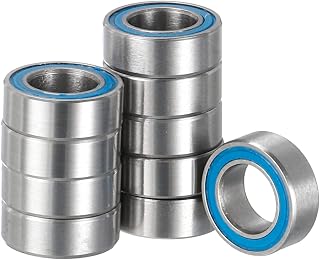 Kozelo 10pcs Deep Groove Ball Bearings - [4mm x 7mm x 2.5mm] Chrome Steel Balls for Motors Machine Tool Gearboxes Bearing Use, Double Sealed ABEC3