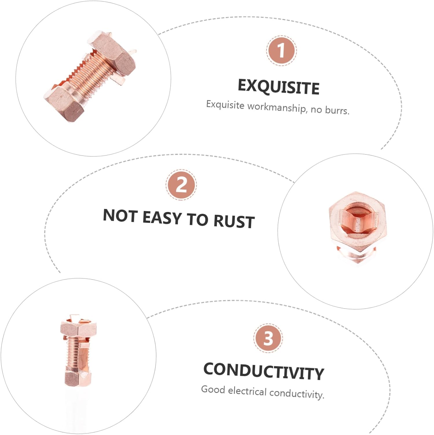 HOMSFOU 10pcs Split Bolt Connector for Grounding Bonding and Wire Splicing Reliable Connection for Wire for Electrical Applications and Satellite Use