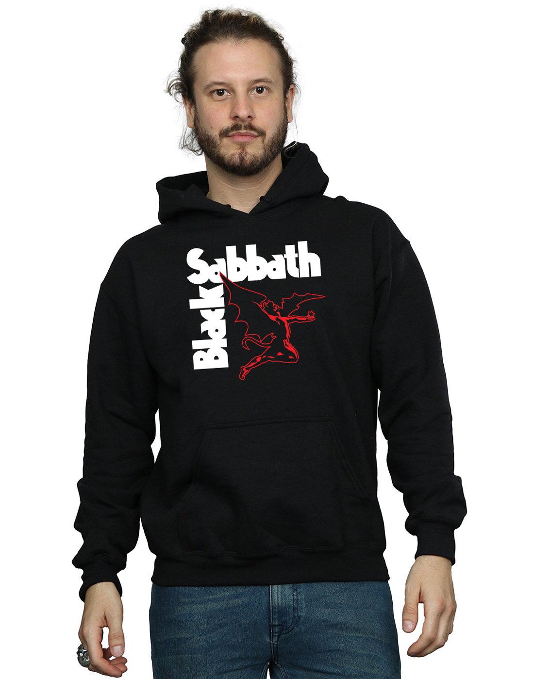 Absolute Cult Men's Black Sabbath Creature Logo Hoodie Medium