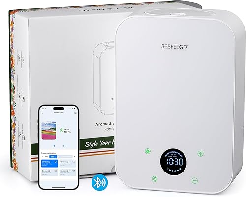 Difusor de aceite sin agua Difusor de aceite esencial puro con control de aplicación 5.1 fl oz1700 pies cuadrados Cobertura para aromaterapia