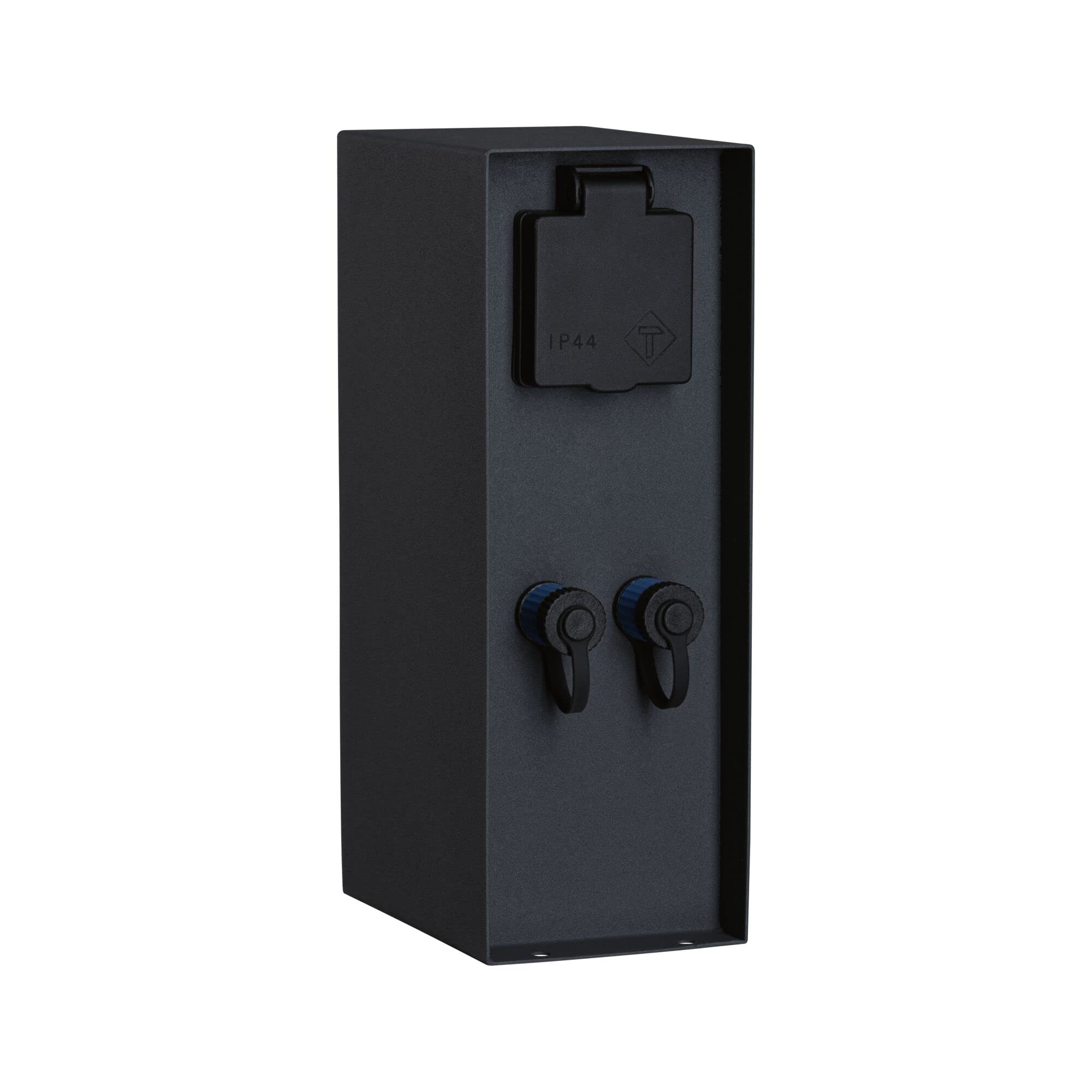 Paulmann Plug & Shine Steckdosensäule Rio IP44 – Außenbereich, Anthrazit