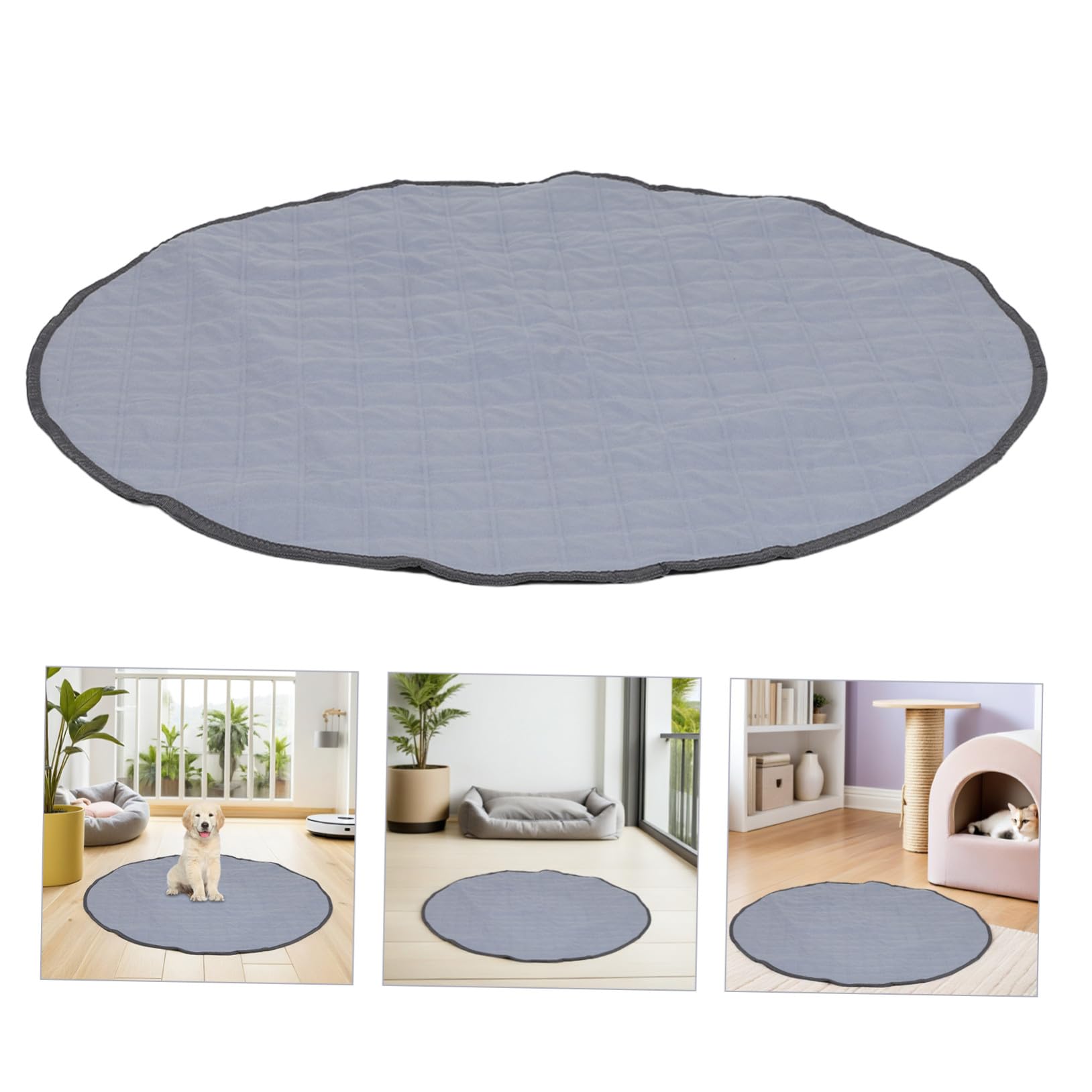 iplusmile Traverse Lavabili Per Cani e Piccoli Animali Tappetini Igienici Rotondi Riutilizzabili Assorbenti e Antiscivolo Pad Toilette Per Addestramento Cucciolotti Gatti Conigli e Porcellin