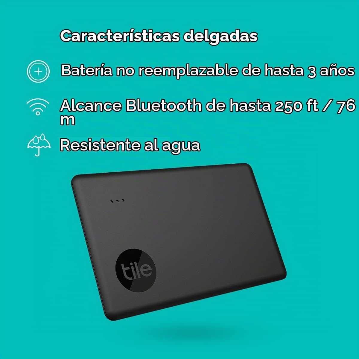 Tile Slim (2022) Pack de 1, Negro
