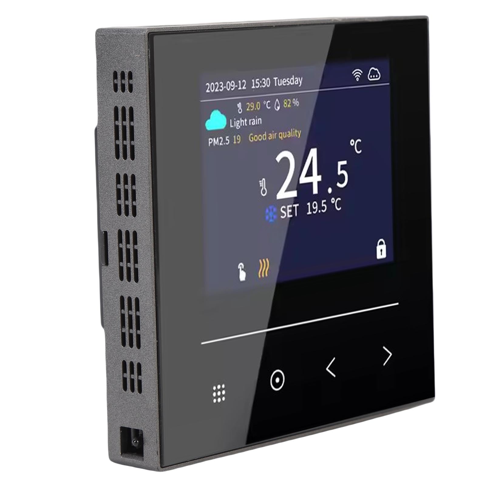 Termostato Intelligente, Termostato WiFi con Controllo Vocale Senza Cavo C, per Riscaldamento Programmabile con Schermo LCD a Colori, per Home Office Hotel
