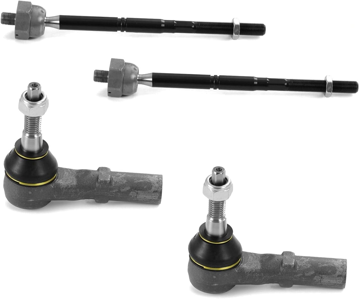ANYUGRL 4pcs Tie Rod End Set Kit Assembly Front Inner Side 4L3Z3280CA 46A2133A 98167