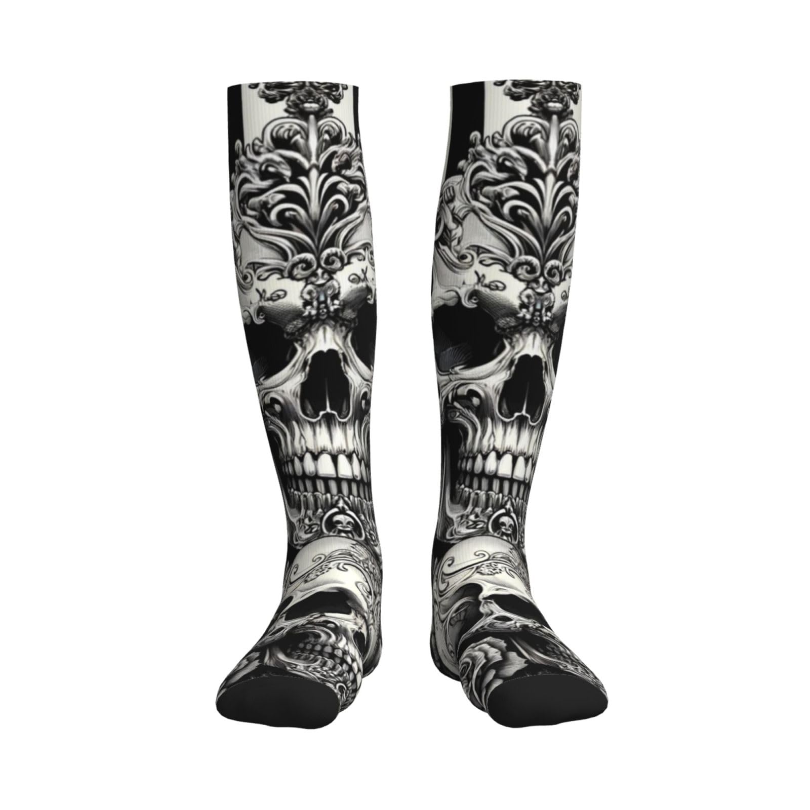 Quarvynox Stylish Halloween Socks Skull Pattern Compression - Compression Socks | Mubboo