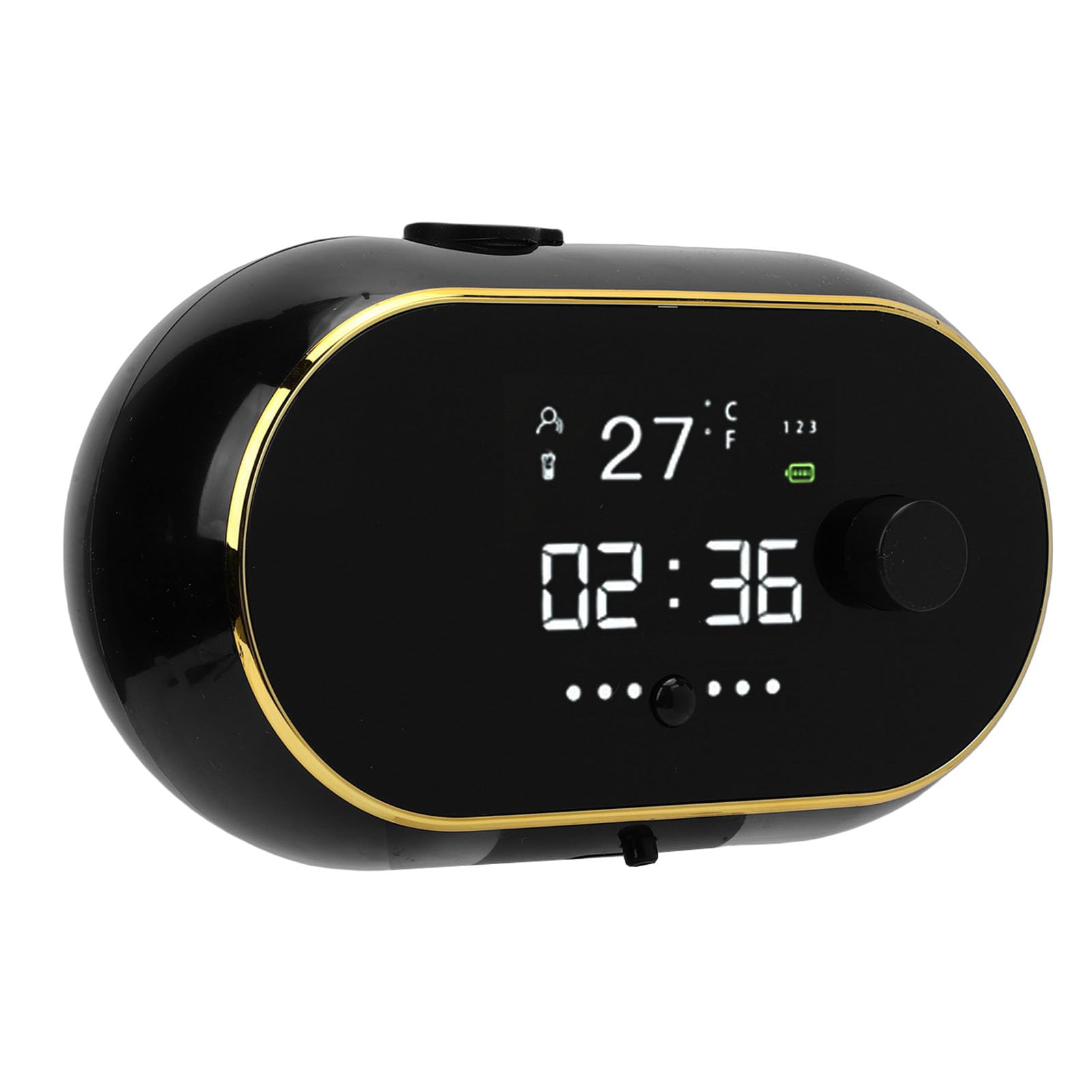Pongnas Station de Charge 3 Pouces avec Horloge Numérique – Support Rapide 15 W pour écouteurs Smartwatch – Hub de Charge de Bureau Compact (Black)