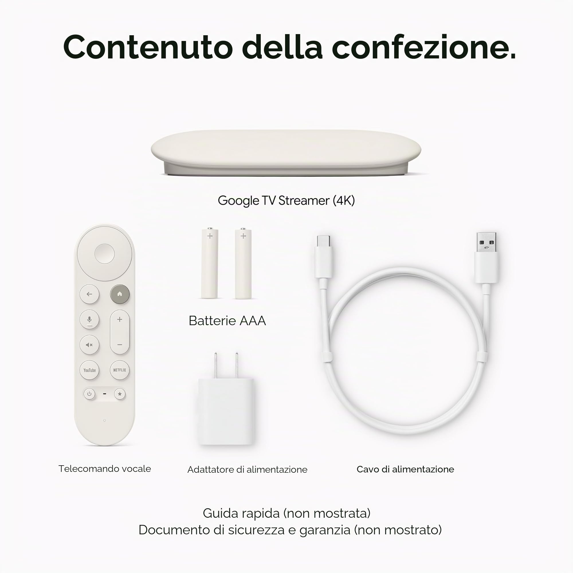 Google Streamer TV 4K - Trasmissione veloce di intrattenimento sulla TV con telecomando di ricerca vocale - Guarda film, spettacoli, spettacoli dal vivo e Netflix in 4K HDR