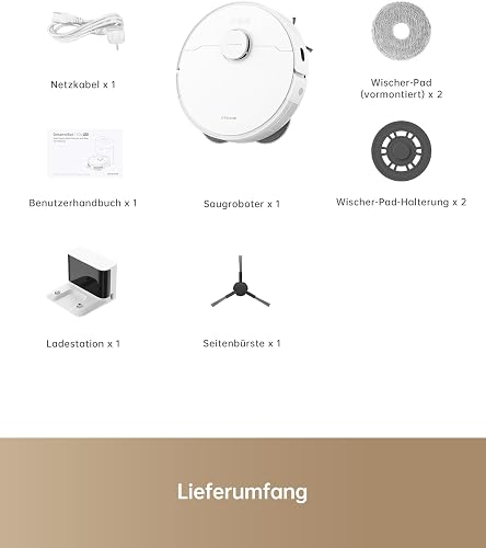 DREAME L10s Pro Gen 2 Robot aspirapolvere e lavapavimenti, aspirazione da 7000 Pa, lavaggio DuoScrub, sollevamento automatico dei moci, rilevamento a ultrasuoni di tappeti e moquette,app Dreamhome - 7