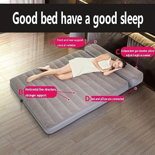 Miniatura 2 de YIRENZUI Colchón inflable a prueba de fugas con bomba eléctrica recargable almohada integrada para invitados camping senderismo bolsa de