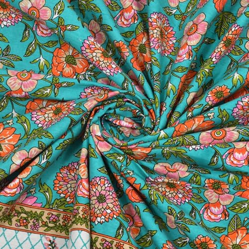 Image of Bedsheet for Double Bed King Size | Jaipuri Rajasthani Cotton Bed Sheet | 1 King Size bedsheet with Pillow Cover | 240 TC Jaipuri Prints Flat Double Bed Bedsheet Cotton King Size