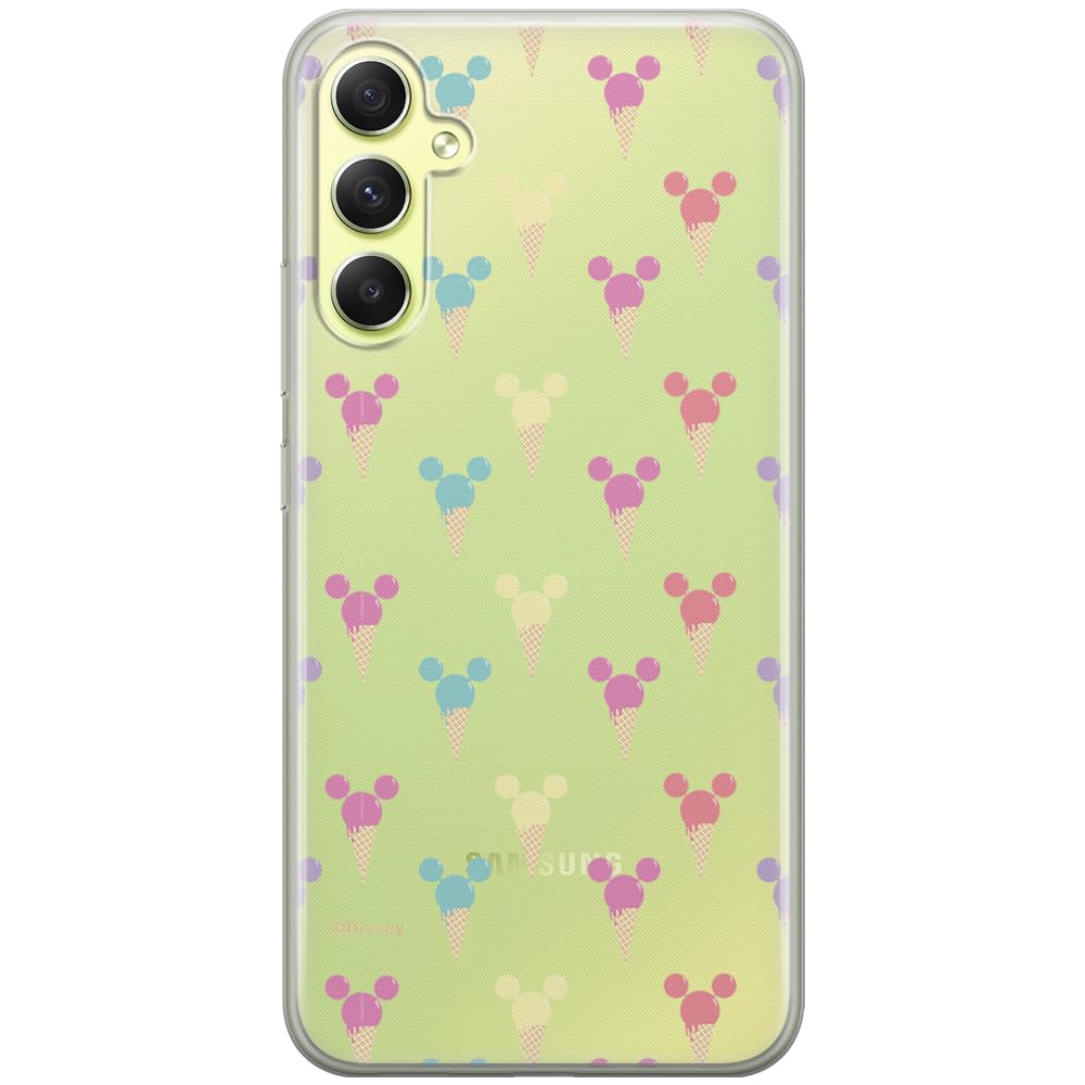 ERT GROUP mobile phone case for Samsung A34 5G original and officially Licensed Disney pattern Mickey 002 optimally adapted to the shape of the mobile phone, partially transparent