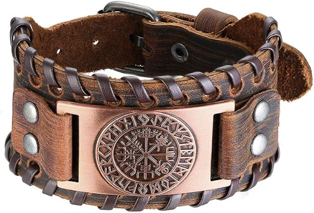VNOX Mens Thor's Hammer Bracelet Black Braided Rope Wristbands Stainless Steel Norse Viking Jewelry Valknut Protection Amulet Birthday Gift for Men Boys (Bracelet-22)