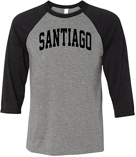 Santiago Collegiate Three-Quarter Raglan Sleeve Baseball Shirt Unisex Small Grey/Black