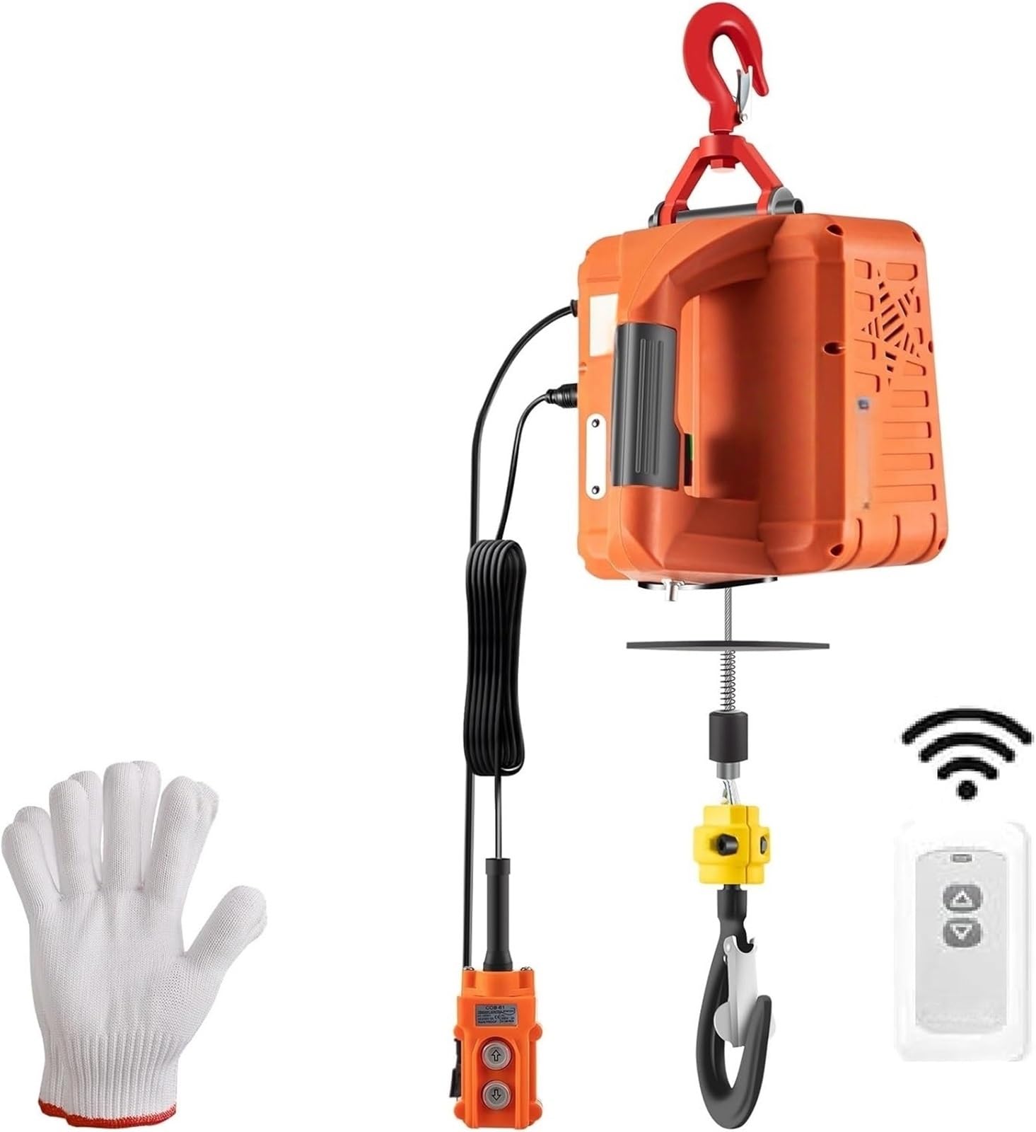 Wciągarki elektryczne Zdalnie Sterowany Mini Dźwig Elektryczny 1500 W Przenośna Wciągarka 500 KG Udźwig 25 Cali Wysokość Podnoszenia Do Użytku Domowego Akcesoria do dźwigników