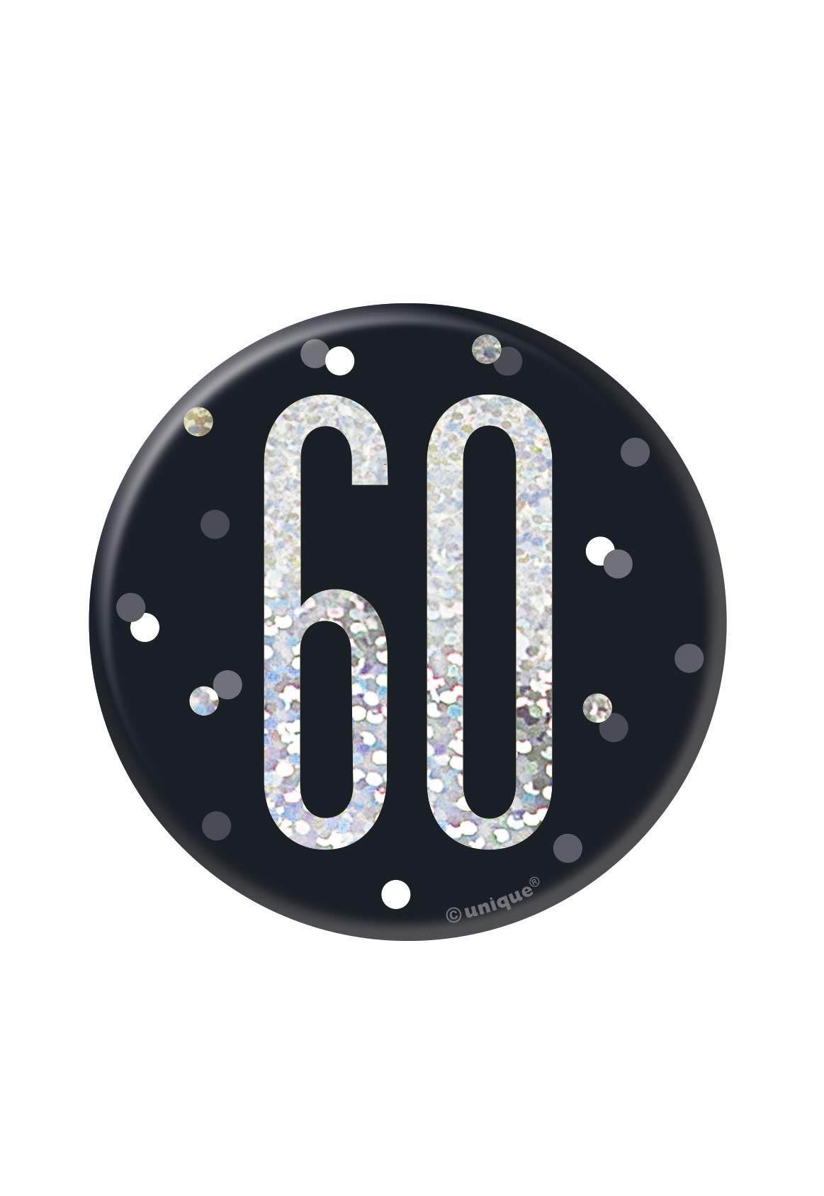 Distintivo 1° Compleanno Rosa E Argento – Stelle E Cuori Olografici – Diametro 15 Cm – Decorazione Festa Riciclabile - 5