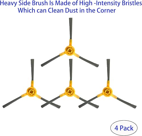 Miniatura 4 de Accesorios de repuesto para iHome AutoVac Eclipse iHRV1 / Eclipse G iHRV2 robot aspirador incluye 1 cepillo principal, 4 cepillos laterales, 4
