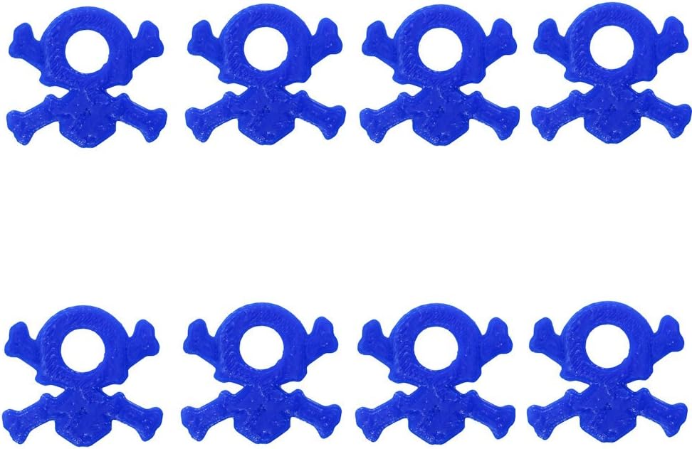 Bastens Blue Skull and Cross Bone Body washers 8-Piece for 1/10 Scale RC car & Truck Compatible with Traxxas 1815 Losi HPI Axial Wraith SCX10