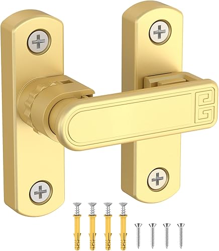 Miniatura 8 de Cerradura de puerta corrediza de granero de 90180 grados, cerraduras de puerta de seguridad ajustables de aleación de zinc y pestillos para