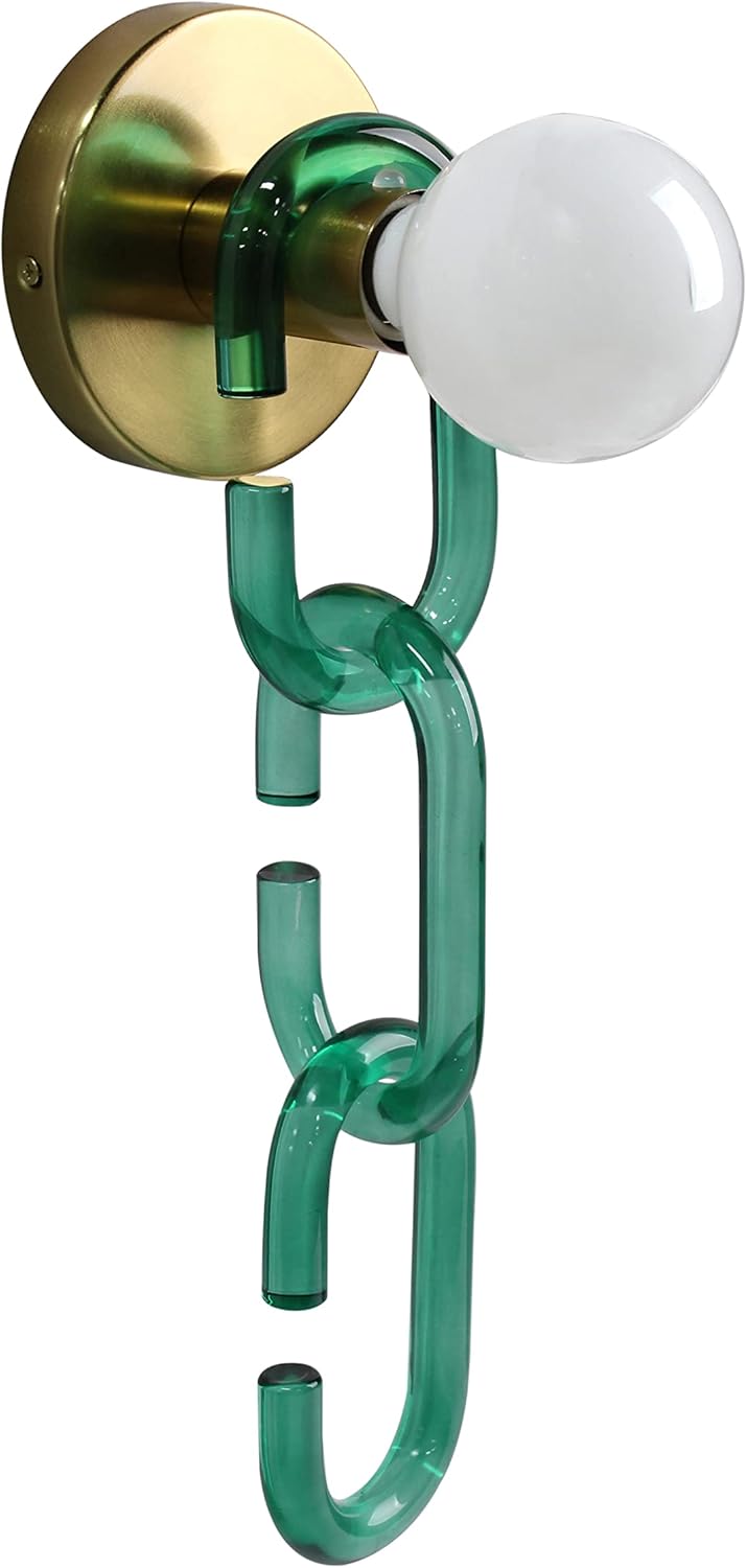 Tov Furniture Orr Forest Green Glass Wall Sconce
